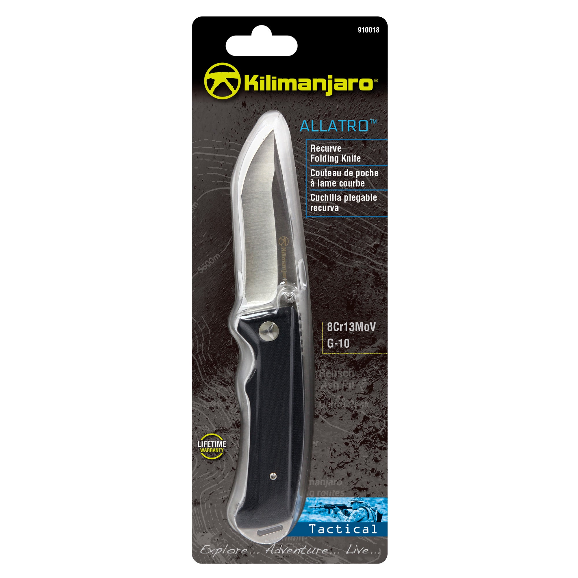 Allatro 8 in. Folding Knife - Polished Blade