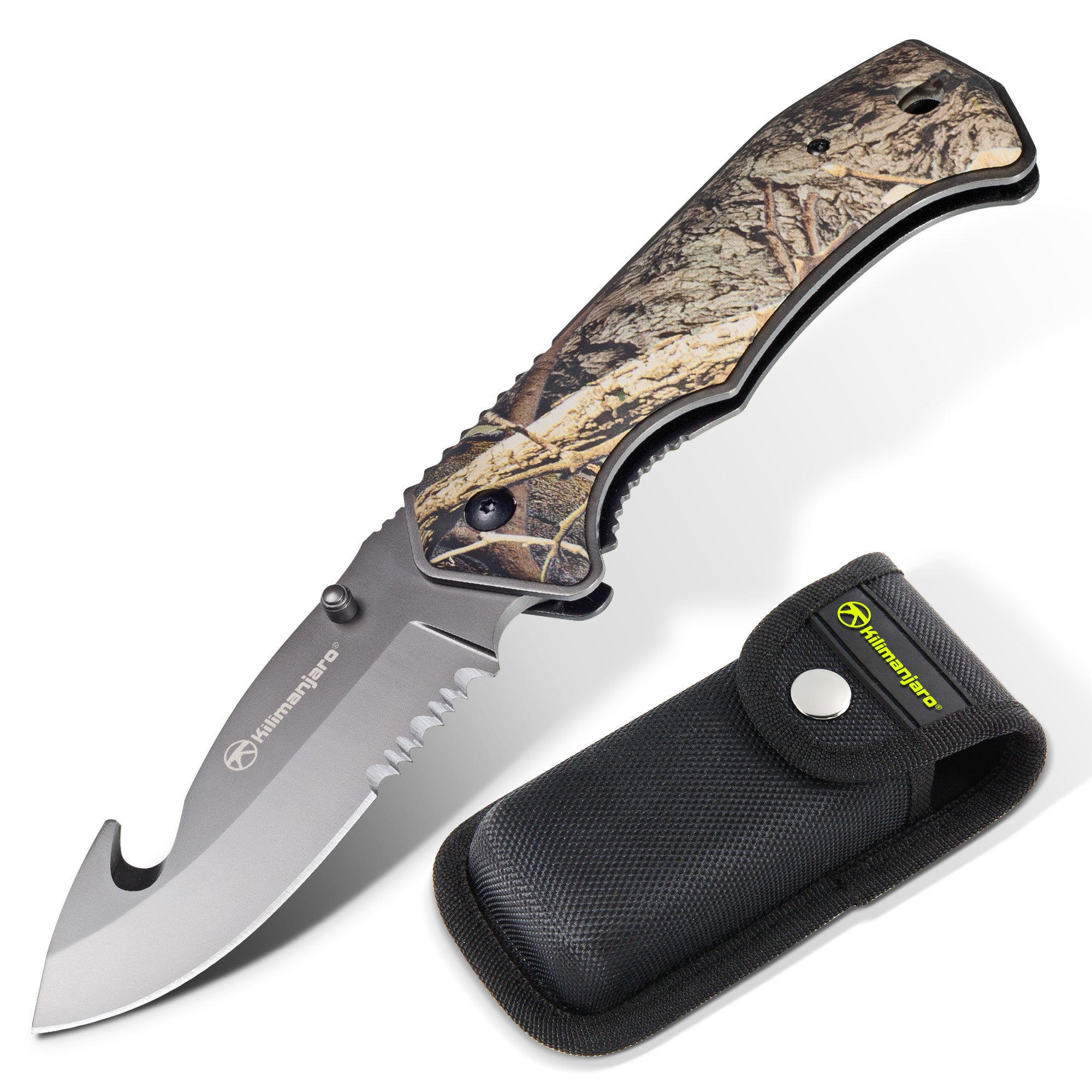 Victus 8 in. Folding Knife - Gut Hook Blade - Camo